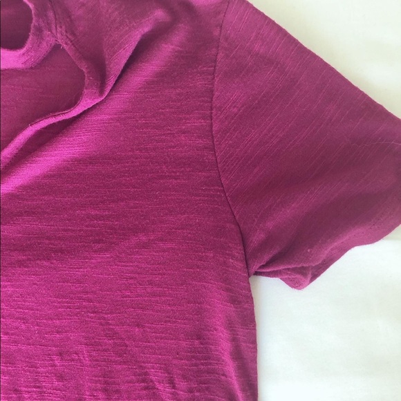 Dynamite purple tee with neck detail - Picture 2 of 3